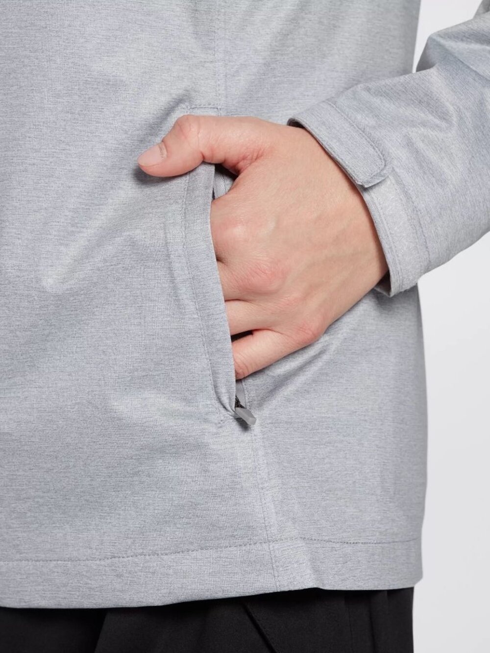 Walter Hagen Women's Full-Zip Golf Rain Jacket - Color: LT Heather Grey - Picture 5 of 5
